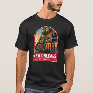 T-shirt Nouvelle-Orléans Louisiane Voyage Art Vintage