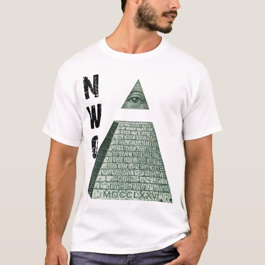 T-shirt Nouvelle pyramide d'ordre mondial (Devant)