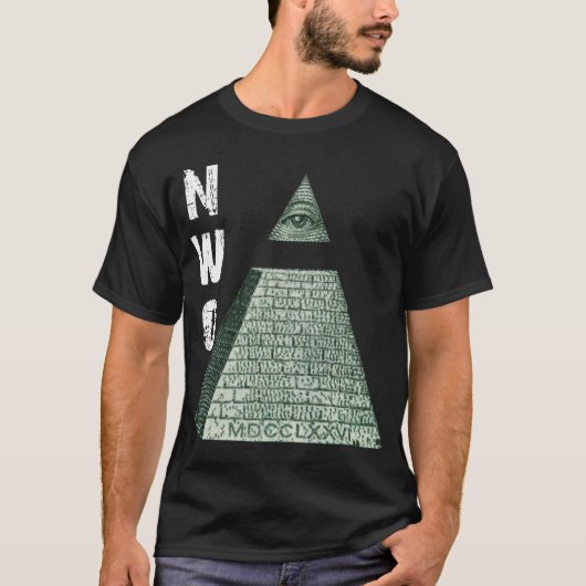 T-shirt Nouvelle pyramide d'ordre mondial (Devant)