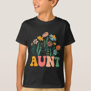 T-shirt Nouvelle Tante Wildflower Premier Anniversaire &am
