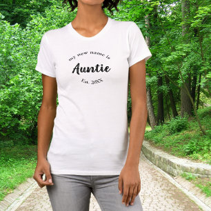 T-shirt Nouvelle typographie de script Tatie