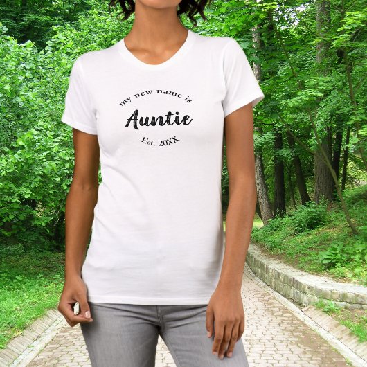 T-shirt Nouvelle typographie de script Tatie