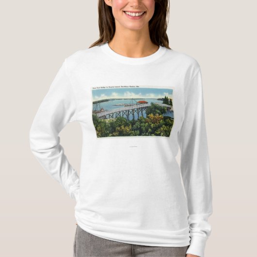 T-shirt Nouvelle vue de pont de pied d'île capitale (Devant)