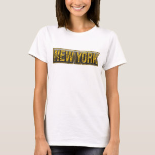 T-shirt Nouvelle YORK Orange Attrayant Vêtement Artistique