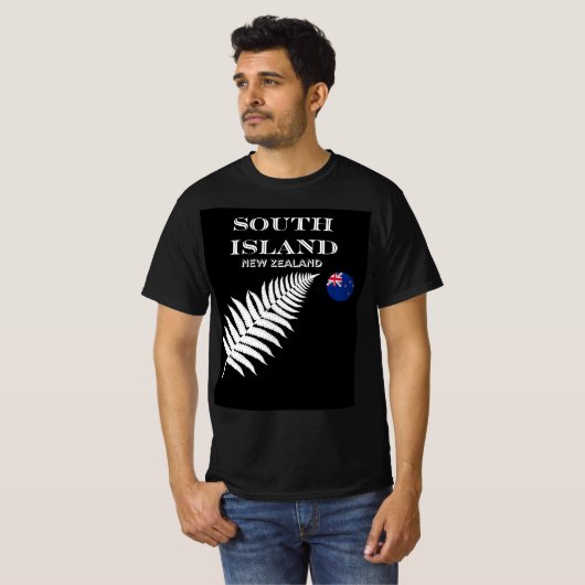 T-shirt Nouvelle-Zélande, Île du Sud, Terre de Kiwi, Terre (Devant entier)
