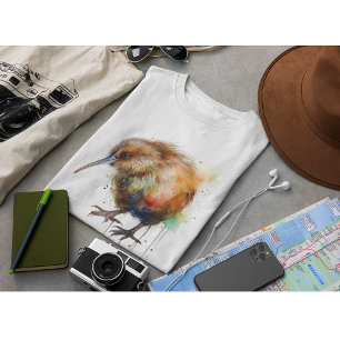 T-shirt Nouvelle-Zélande Kiwi aquarelle personnalisable