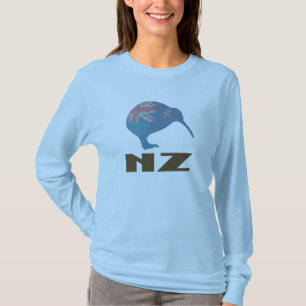 T-shirt Nouvelle-Zélande Moderne Kiwi Manches Longues Chem