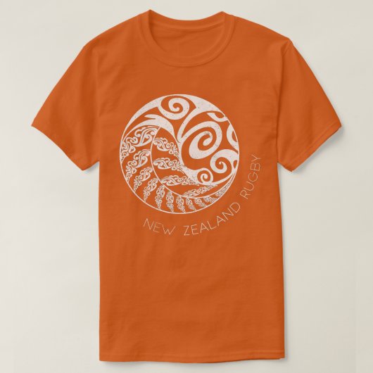 T-shirt Nouvelle-Zélande Rugby Maori Inspiré Kiwi Silver F (Design devant)