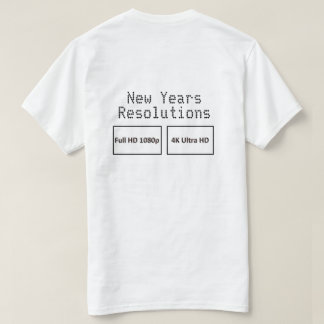 T-shirt Nouvelles années de résolutions HD 2 dégrossies