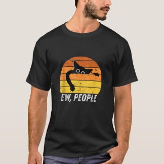 T-shirt Nouvelles Personnes Retro Chat Funny Introvertir C