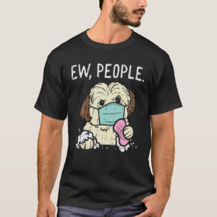 T-shirt Nouvelles Personnes Shih Tzu Dans Masque Amoureux