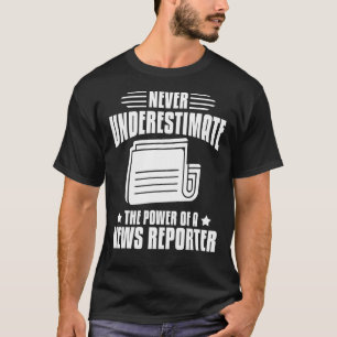 T-shirt Nouvelles Reporter Microphone Caméra Interviews 4