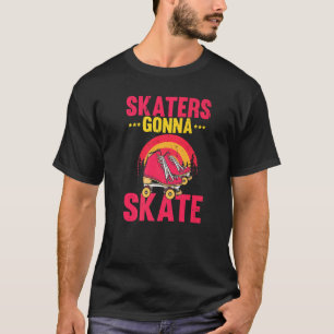T-shirt Novelty Nostalgale Old Fashioned Roller Skates Ent