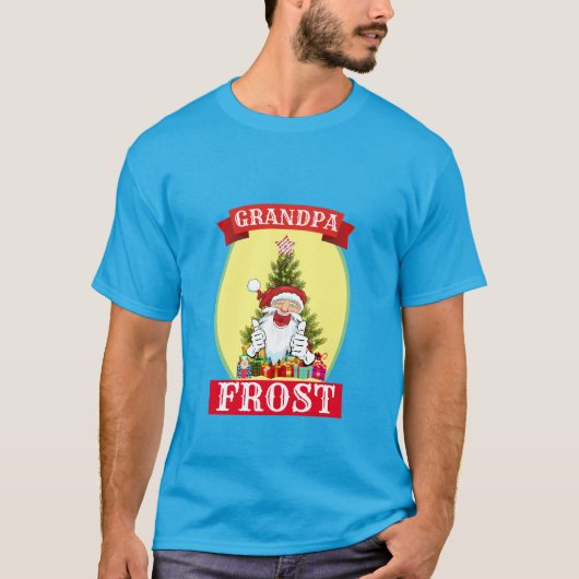 T-shirt Novelty Novelty Noël GRANDPA FROST (Devant)