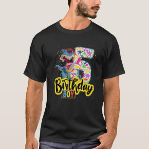 T-shirt Novelty Rawr I'm 5 mignonne Kids I Am 5 Boys Dinos