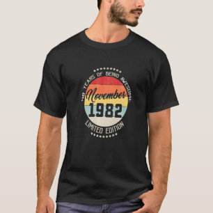 T-shirt Novembre 1982 40e anniversaire 40 ans d'être Awes