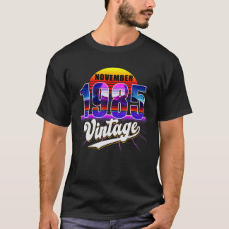 T-shirt Novembre 1985 Rétro 36e Anniversaire Vaporwave Ann