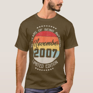 T-shirt Novembre 2007 15e anniversaire Tee 15 ans d'être