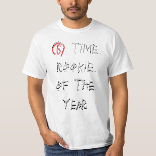 T-shirt novice de 6 fois de l'année (Devant)