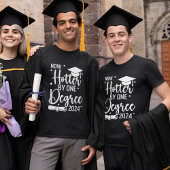 T-shirt Now Hotter By one Degree 2024 Funny Graduated Gift