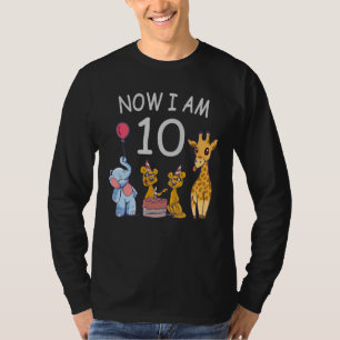 T-shirt Now I, 10 ans d'âge 10 Birthday
