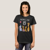 T-shirt Now I, 8 ans d'âge huit (Devant entier)