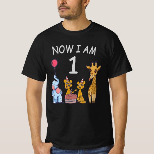 T-shirt Now I le 1er jour du Birthday (Devant)