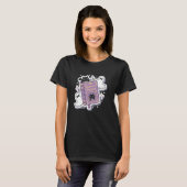 T-shirt Nu Goth Cat Fantôme (Devant entier)