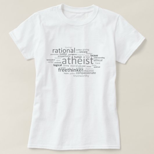 T-shirt Nuage athée (Design devant)