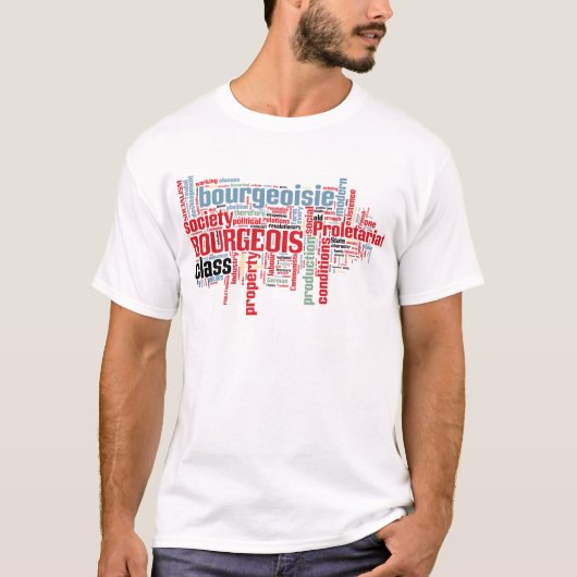 T-shirt Nuage communiste de mot de manifeste (Devant)