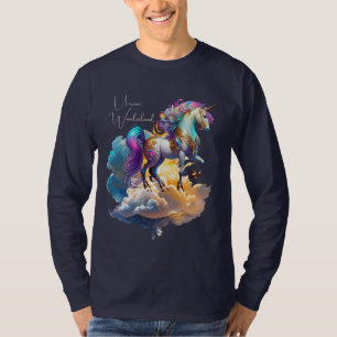 T-shirt Nuage de fantaisie de licorne magique pour la Sain