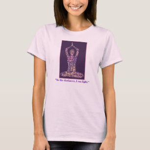 T-shirt Nuage de mot de pose de Lotus de yoga dans les