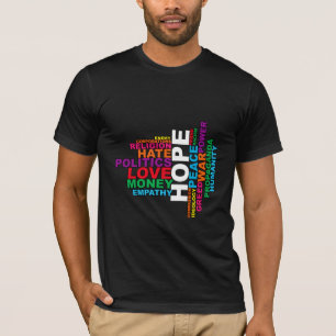 T-shirt Nuage de mots de l'humanité