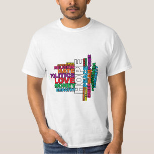 T-shirt Nuage de mots de l'humanité