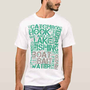 T-shirt Nuage de mots de pêche
