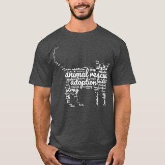 T-shirt Nuage de mots de sauvetage animal