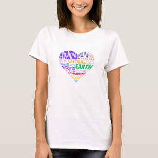 T-shirt Nuage de mots en forme de cœur de Chœur de la Terr