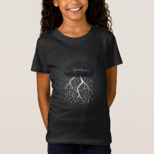 T-Shirt Nuage de tonnerre de jour pluvieux avec nom ou tex