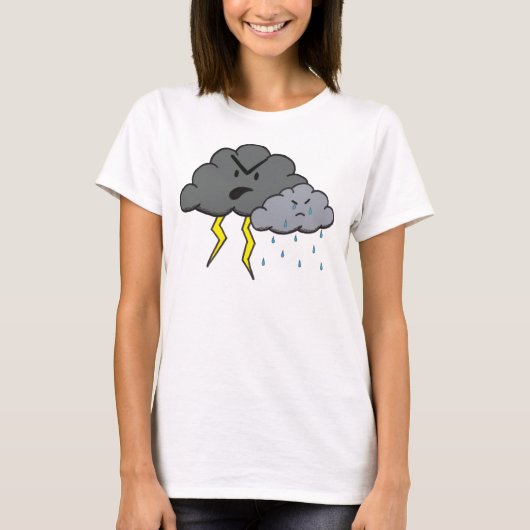 T-shirt Nuage en colère (Devant)