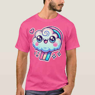 T-shirt Nuage Kawaii Avec Ciel Arc-En-Ciel Et Ciel Étincel