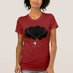 T-shirt Nuage noir avec bourgeons de l'oreille