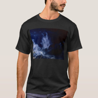 T-shirt Nuages bleu-clair de tête de dragon et Branche