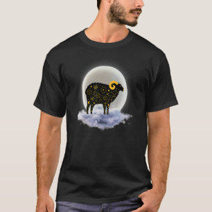 T-shirt Nuages De Lune Et Astrologie De Béliers Pagan Divi