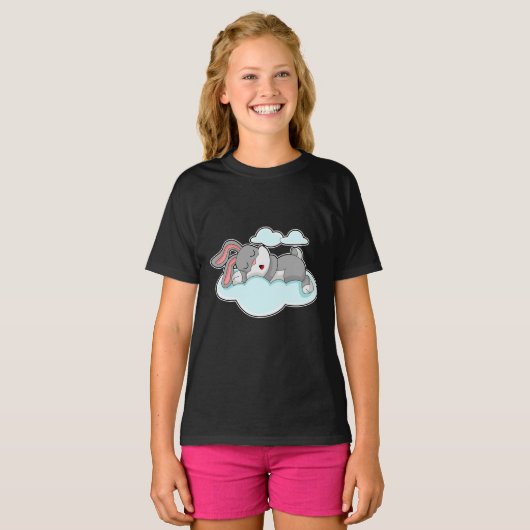 T-shirt Nuages dormant de lapin (Devant entier)