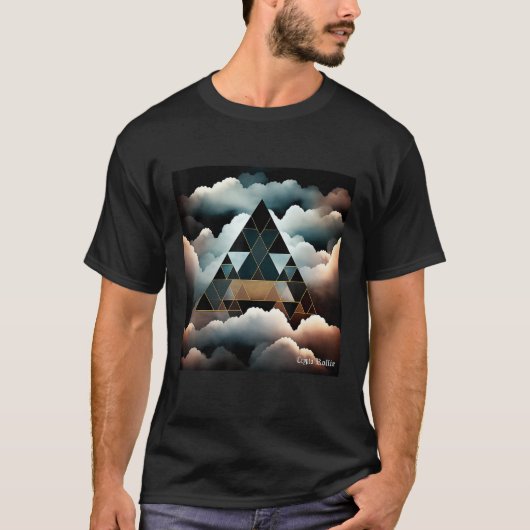 T-shirt Nuages et triangles 2 (Devant)