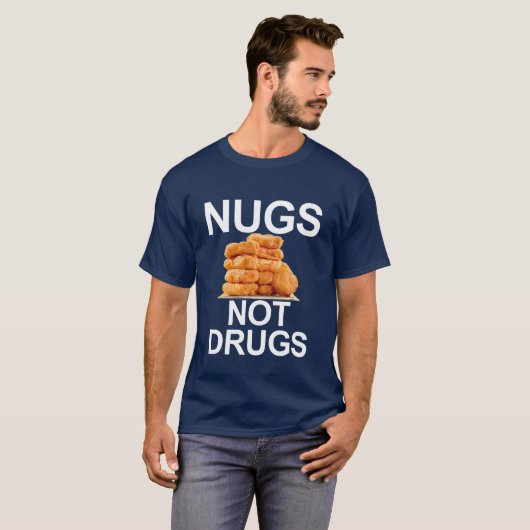 T-SHIRT NUAGES NON DROGUES, POULET NUGGET (Devant entier)