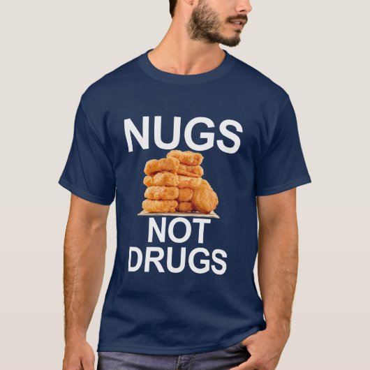 T-SHIRT NUAGES NON DROGUES, POULET NUGGET (Devant)
