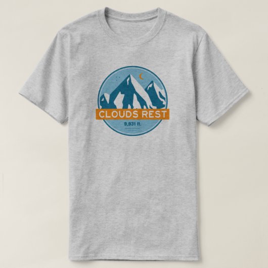 T-shirt Nuages Reste Mountain Yosemite Stars Lune (Design devant)