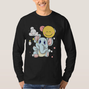 T-shirt Nuages Safari Afrique Zoo Animal mignonne Baby Ele