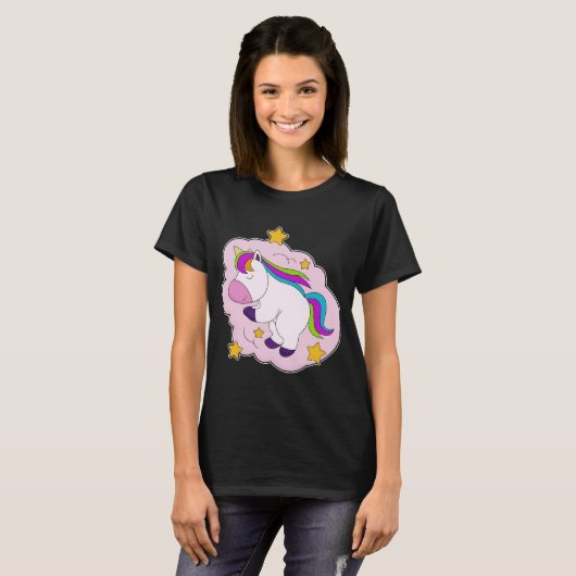 T-shirt Nuages Unicorne (Devant entier)